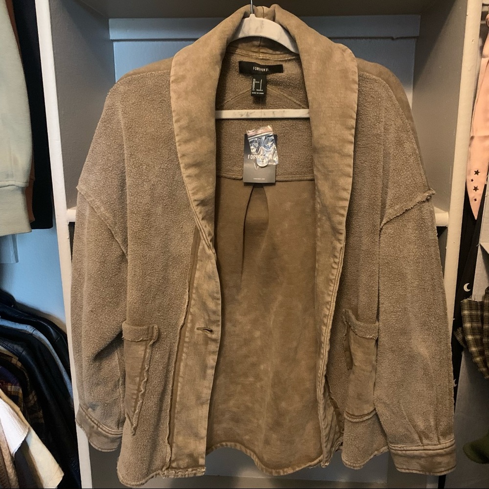 Forever 21 high low pocket jacket
